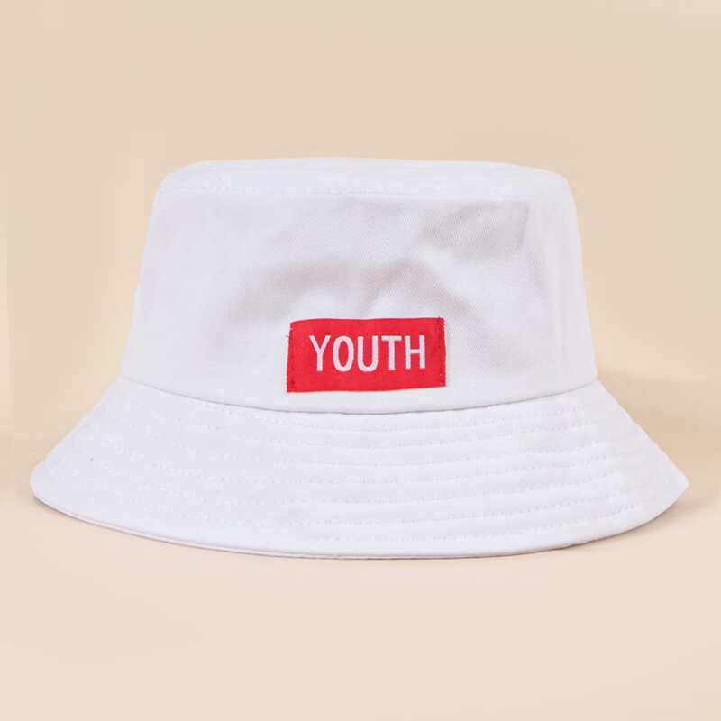 

Letter Graphic Bucket Hat, White