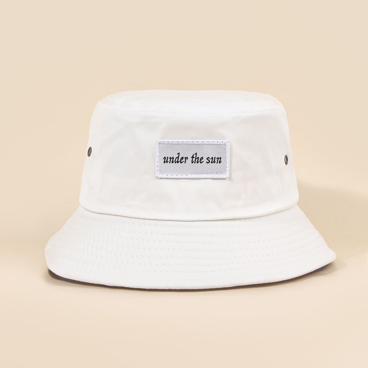 

Slogan Graphic Bucket Hat, White