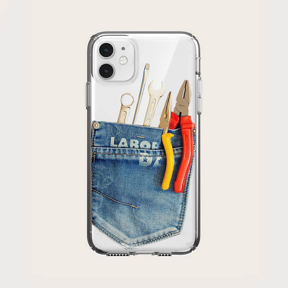 

Tools Graphic iPhone Case, Multicolor