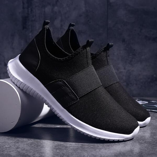 

Men Slip On Breathable Sneakers, Black