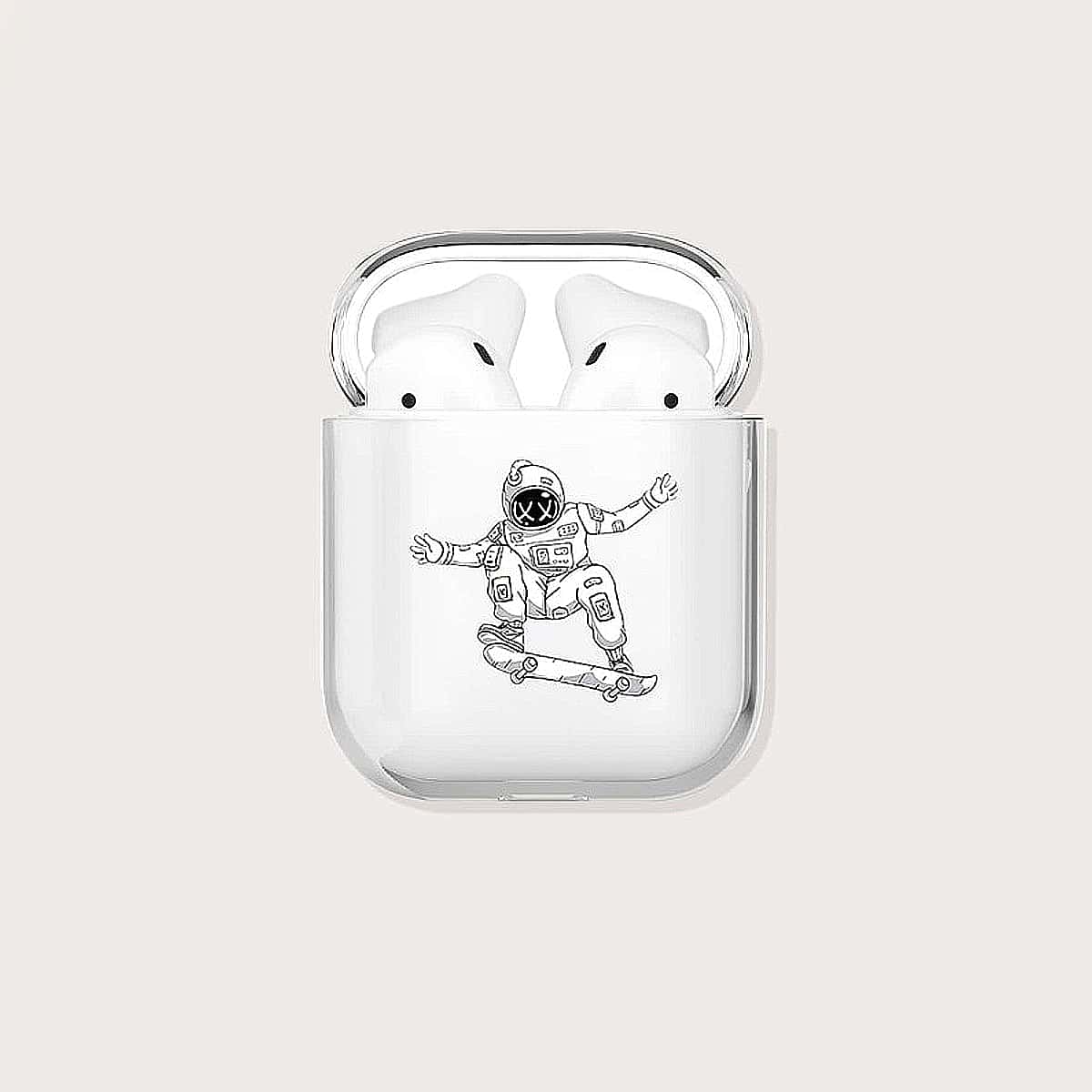 

Skate Board Graphic Airpods Case, Clear