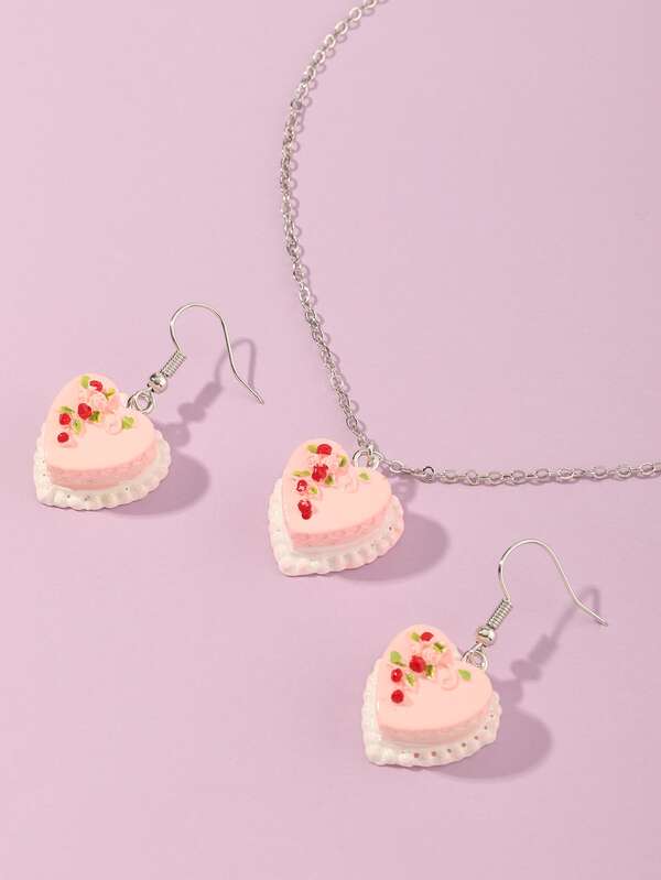 3 Pieces Fille Set De Bijoux A Gateau Mode En Ligne Shein France