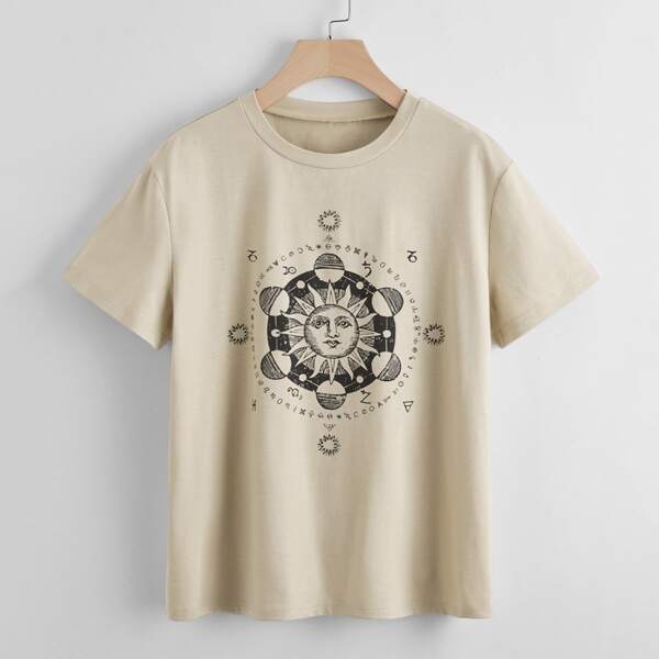 

Sun Print Tee, Khaki