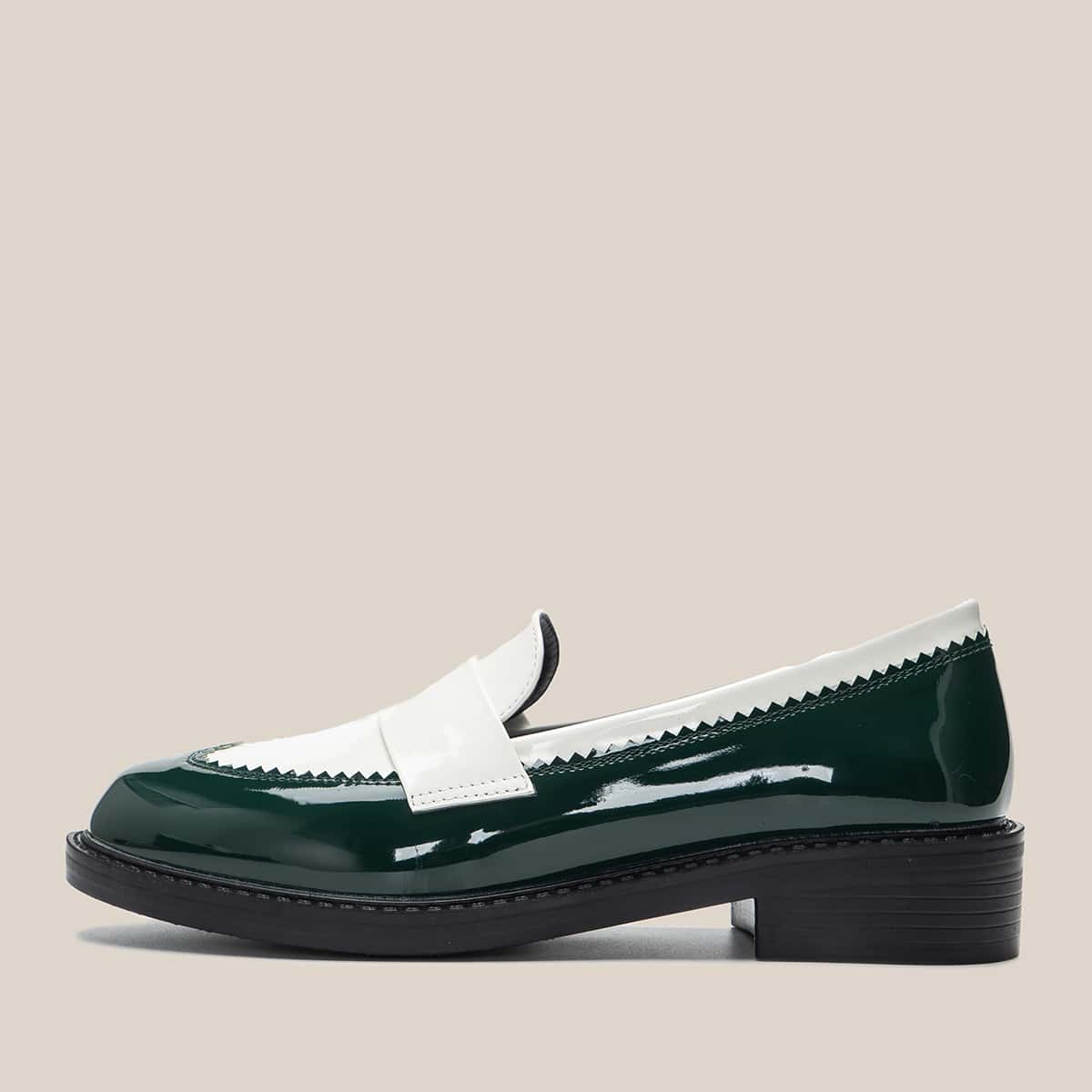 

Colorblock Flat Loafers, Multicolor