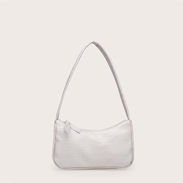 

Girls Croc Embossed Shoulder Bag, Beige