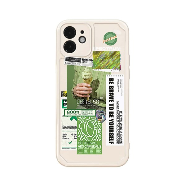 

Чехол для iPhone с узором мороженого, Многоцветный