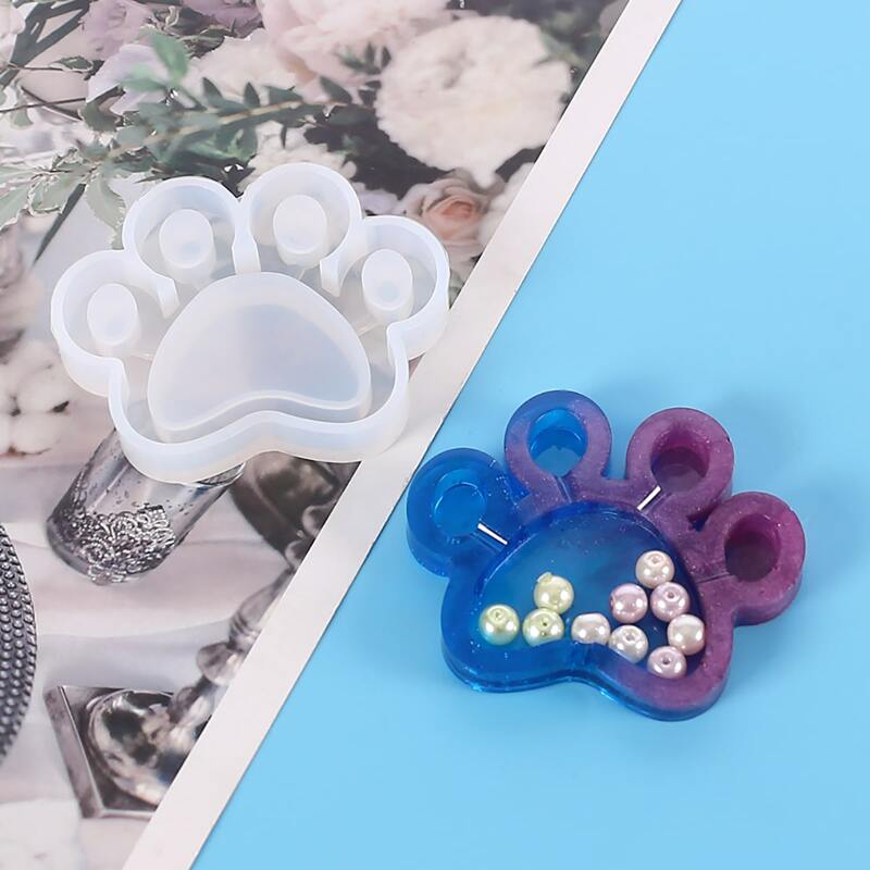 

1pc Cat Paw Shaped DIY Epoxy Mold, White