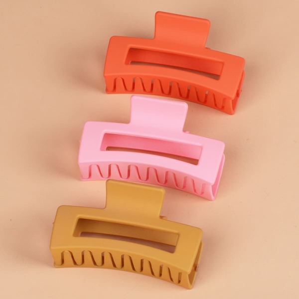 

3pcs Girls Hair Claw, Multicolor
