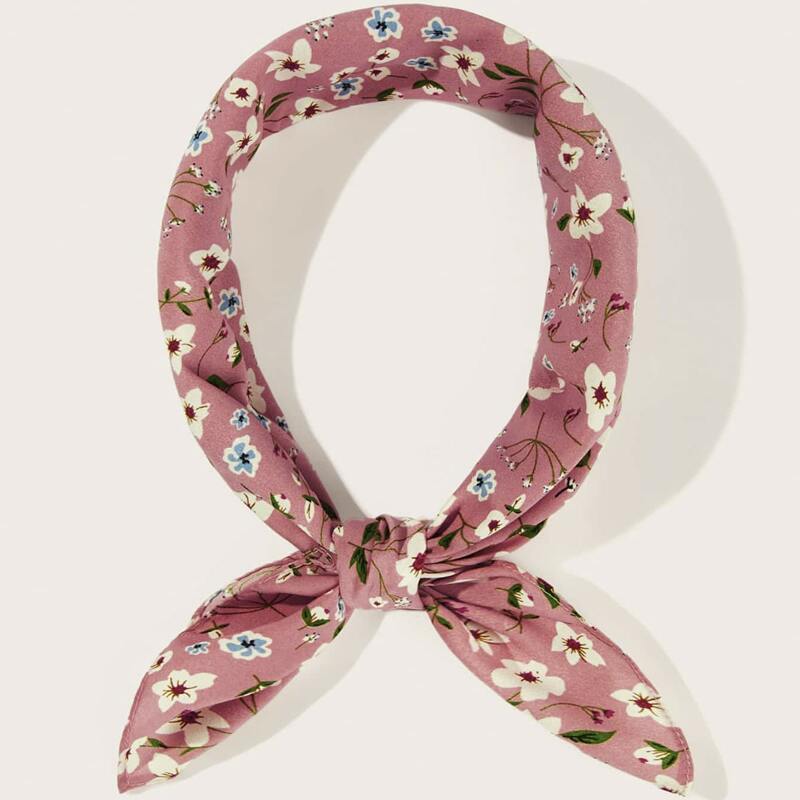

Ditsy Floral Bandana, Dusty pink