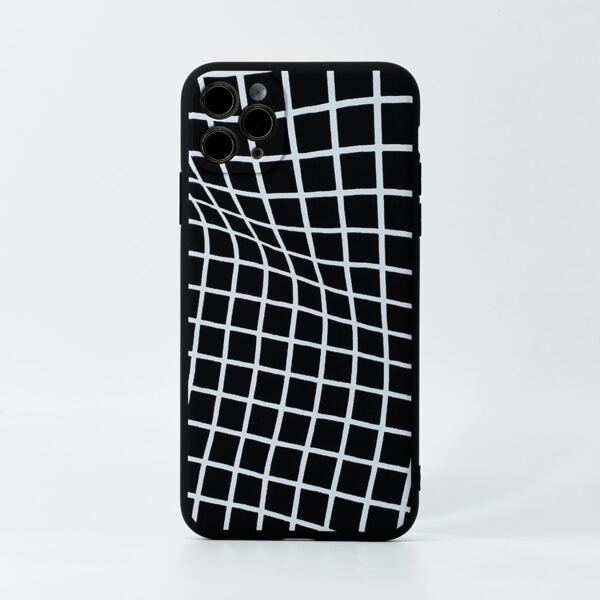

Plaid iPhone Case, Black and white