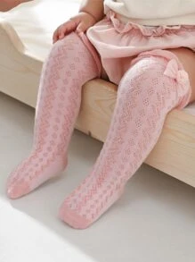 3pairs Girls Bow Knot Decor Socks - Nhiều màu - Xem 2