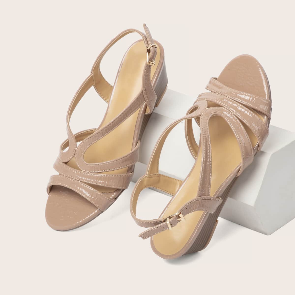 

Minimalist Slingback Wedges Sandals, Pink