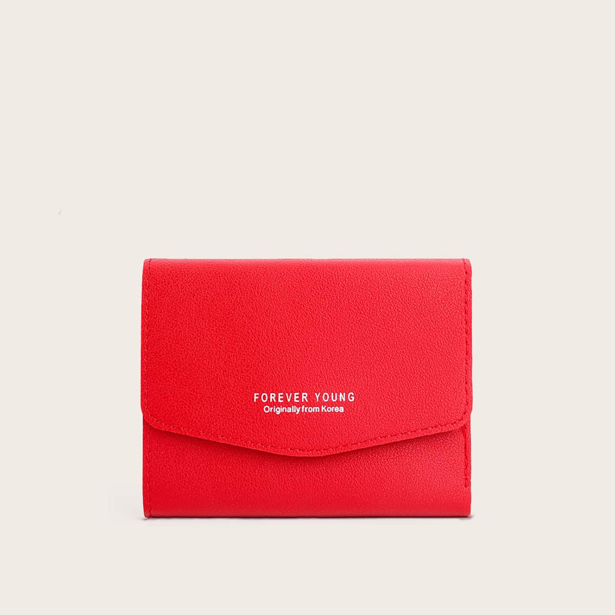 

Letter Graphic Fold Over Purse, Red