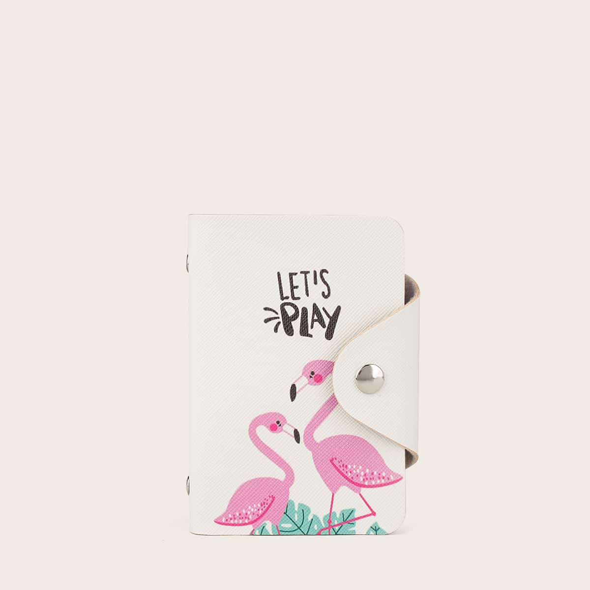 

Flamingo Card Pouch, White