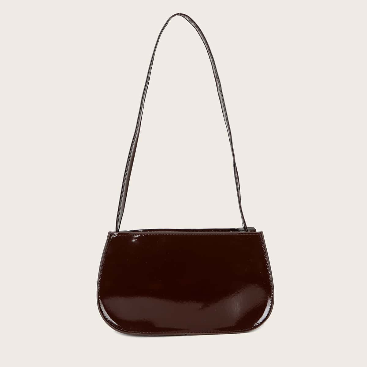 

Minimalist Shoulder Bag, Rust brown