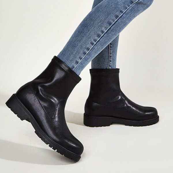 

Slip On Ankle Boots, Black
