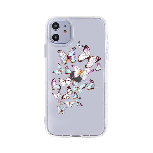 

Чехол для iPhone с принтом бабочки, Прозрачный