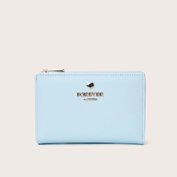 

Metal Letter Decor Small Purse, Blue