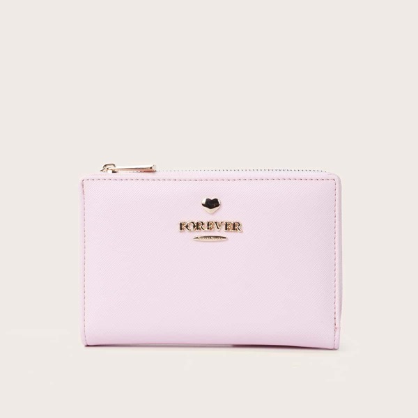 

Metal Letter Decor Small Purse, Pink