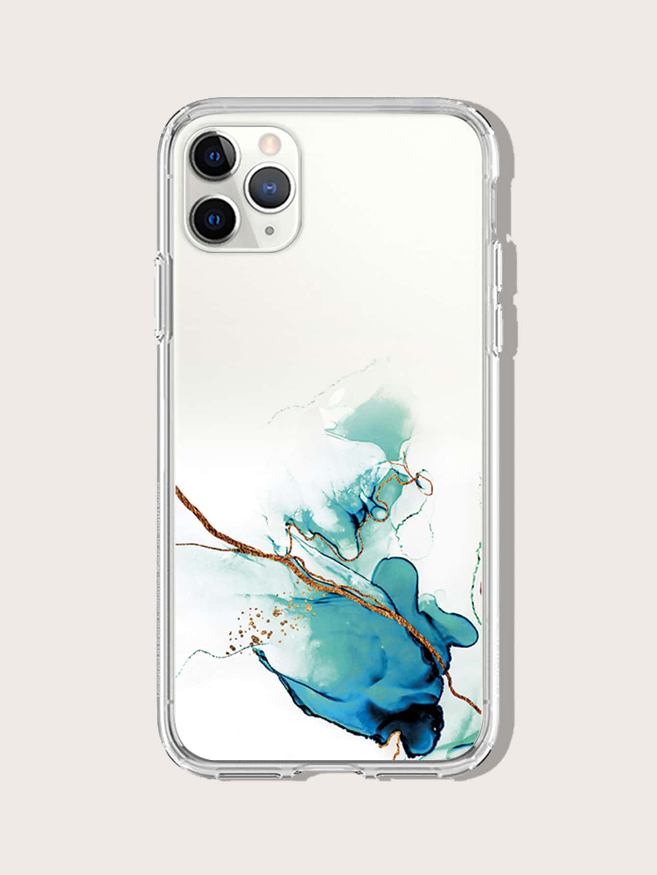 Funda compatible con iphone transparente con estampado de mármol - Multicolor - Añade 1