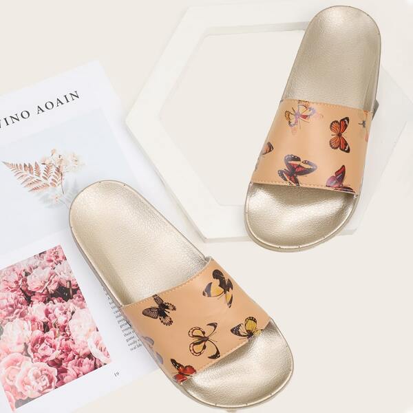 

Butterfly Graphic Slides, Apricot