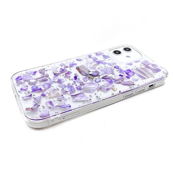 

Shell Fragments Pattern iPhone Case, Purple