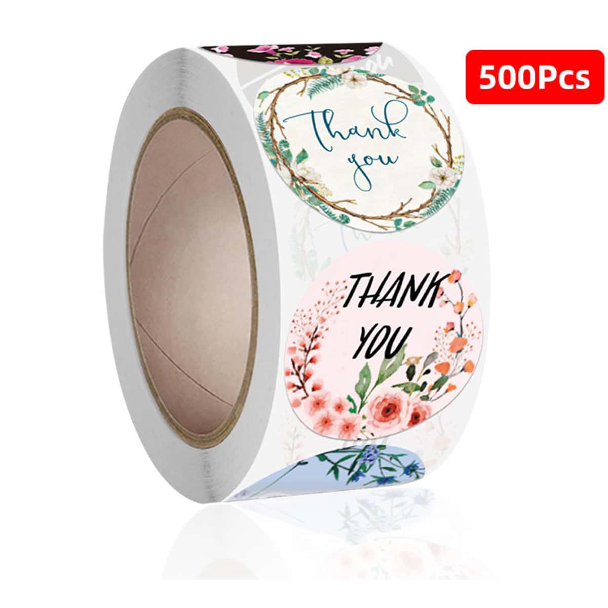 

1roll Floral & Slogan Sticker, Multicolor