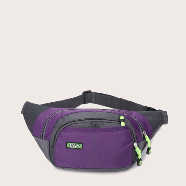 

Pocket Front Fanny Pack, Purple