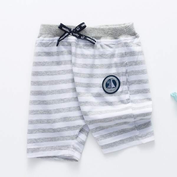 

Toddler Boys Bow Front Patched Striped Shorts, Multicolor