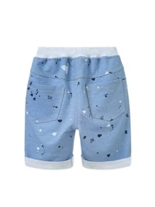 YINGZIFANG Toddler Boys Roll Hem Patched Shorts