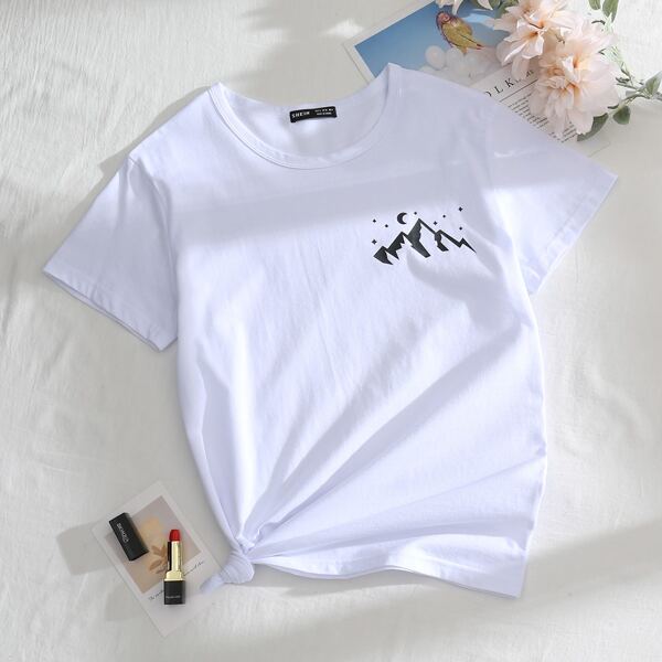 

Graphic Print Tee, White