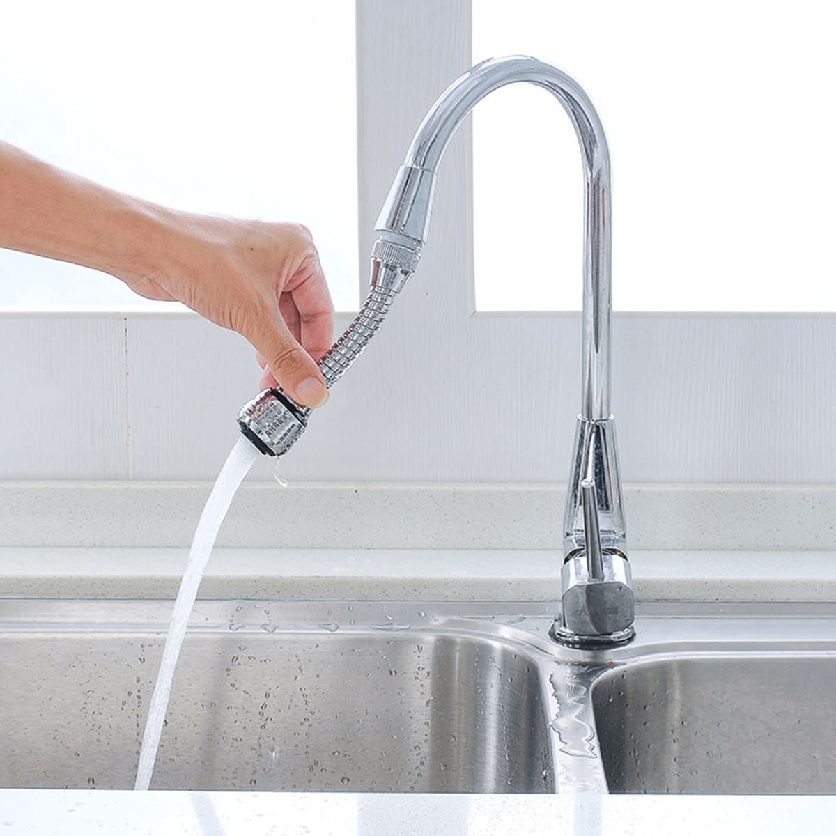 

Adjustable Faucet Shower, Silver