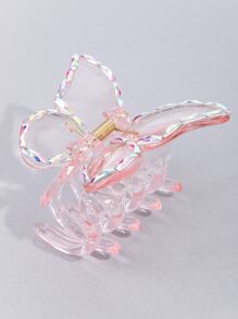 Garra de pelo con diseño de mariposa - transparente - Ver 2