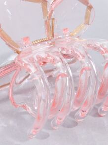 Garra de pelo con diseño de mariposa - transparente - Ver 3