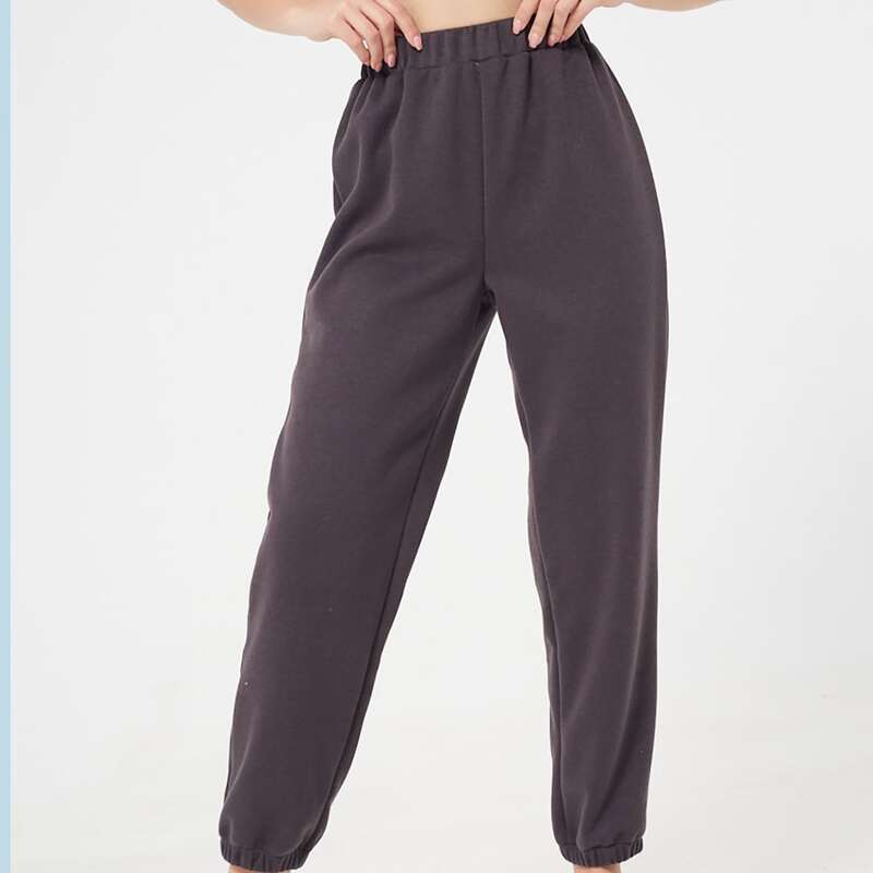 

Elastic Waist Solid Sweatpants, Dark grey