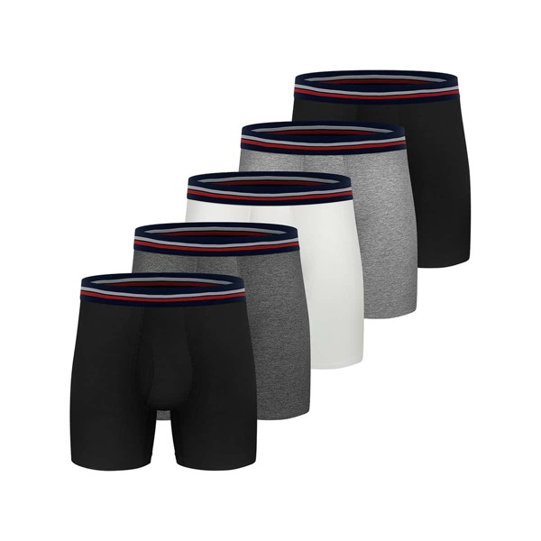 

Men 5pcs Striped Tape Boxer Brief, Multicolor
