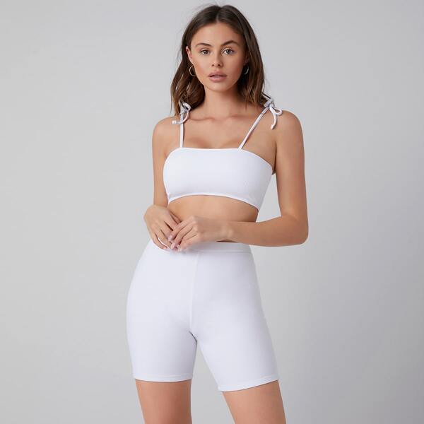 

Rib Bikini Shorts, White