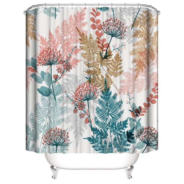 

Plants Print Shower Curtain, Multicolor