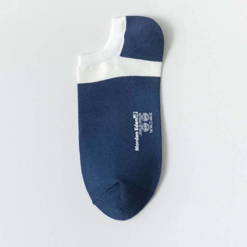 

Guys 1pair Colorblock Invisible Socks, Navy blue