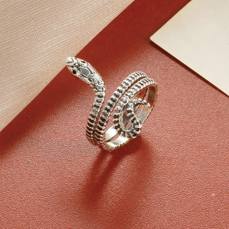 

Snake Design Ring, Antique silver