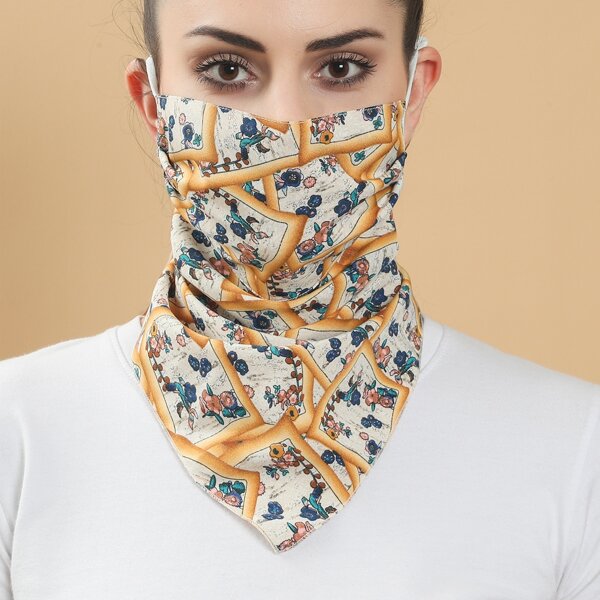 

Flower Print Scarf, Multicolor