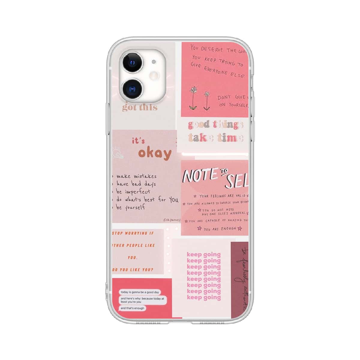 

Slogan Graphic iPhone Case, Multicolor
