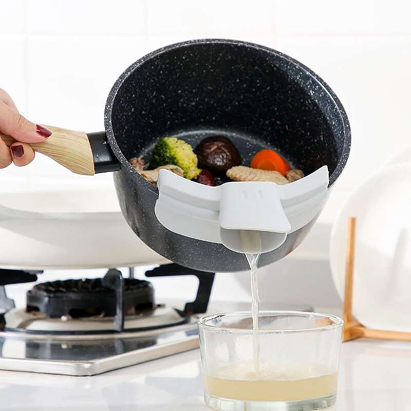 

1pc Anti-spill Soup Deflector, Grey