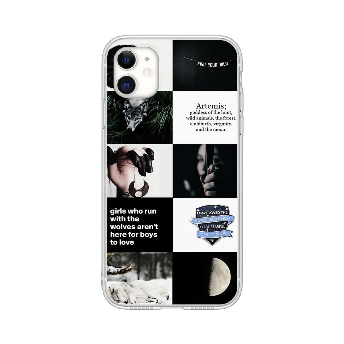 

Mix Pattern iPhone Case, Black and white