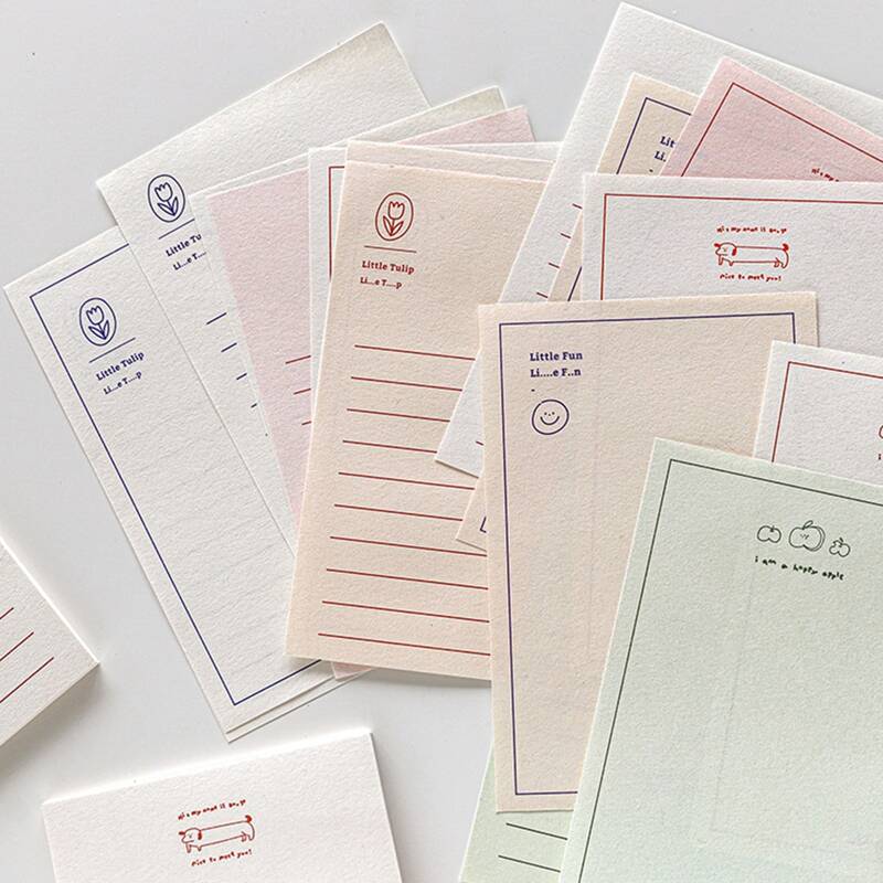 

1pc Mixed Pattern Random Memo Pad, Multicolor