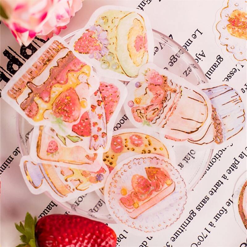 

40pcs Strawberry Pattern Random Sticker, Multicolor