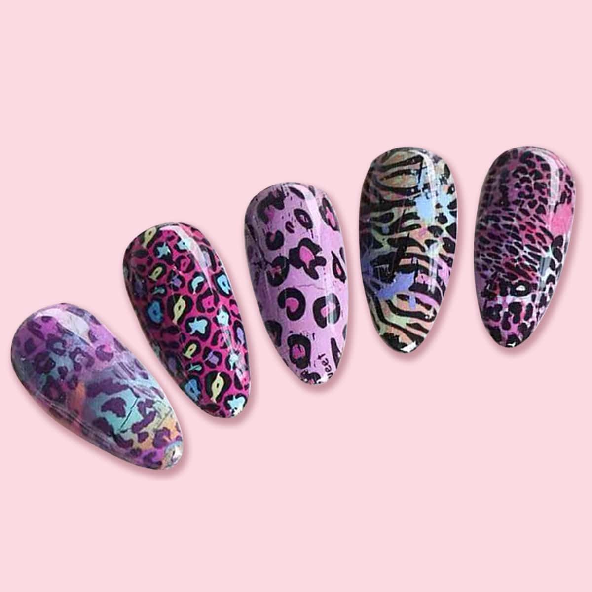 

10rolls Leopard Pattern Nail Art Sticker, Multicolor