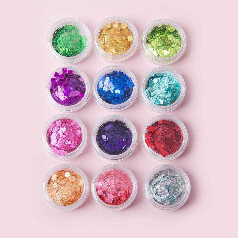 

12boxes Random Color Sequin Nail Art Decoration, Multicolor