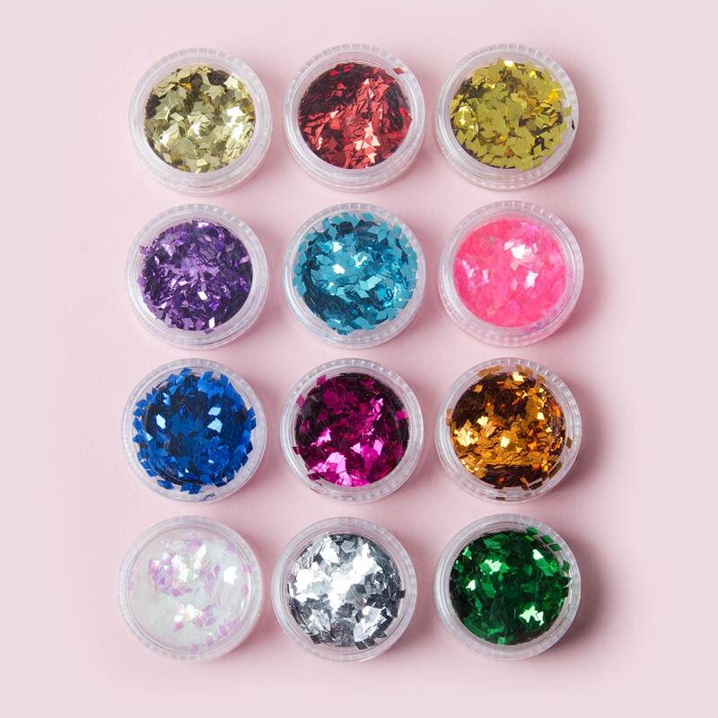 

12boxes Random Color Sequin Nail Art Decoration, Multicolor