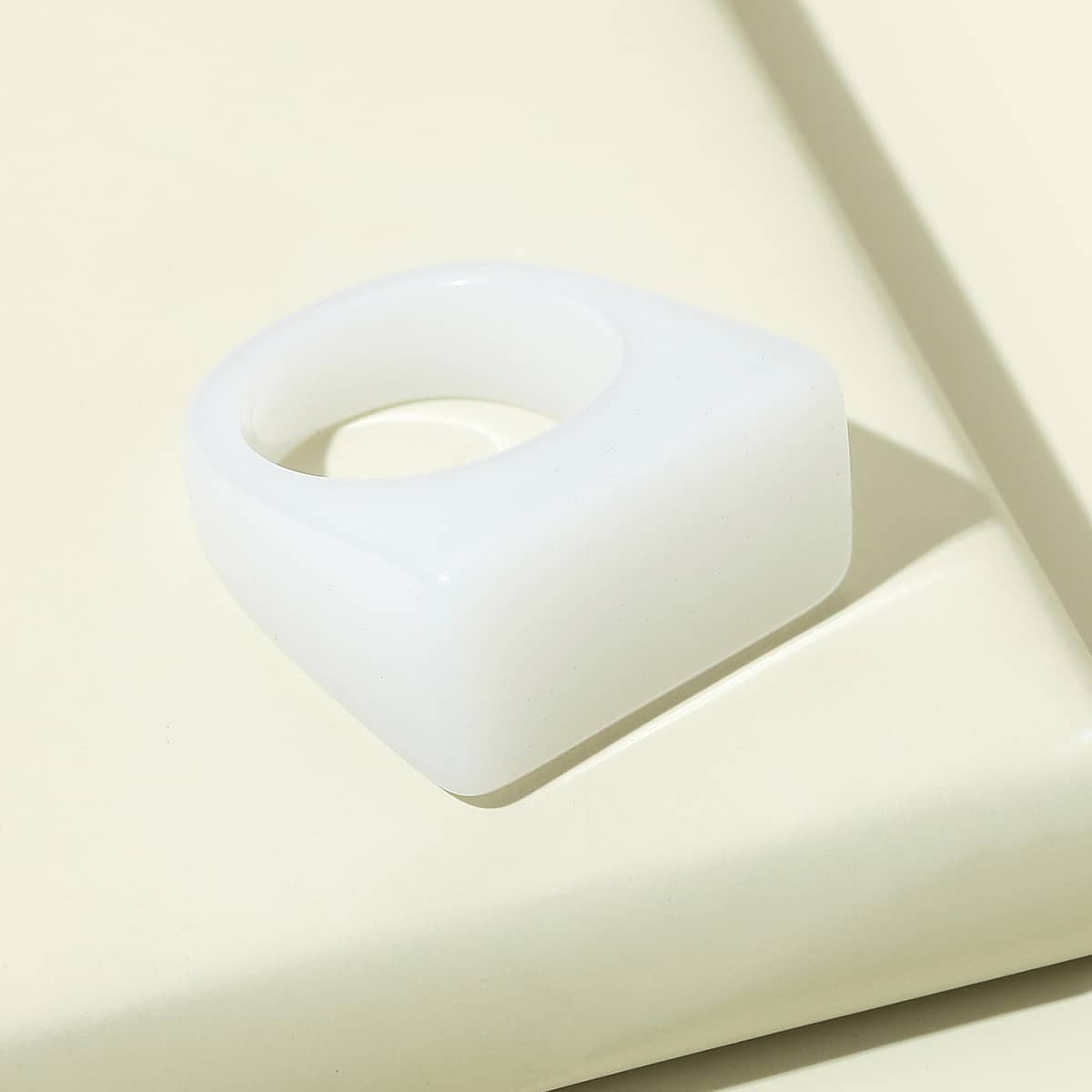 

Geometric Design Ring, White